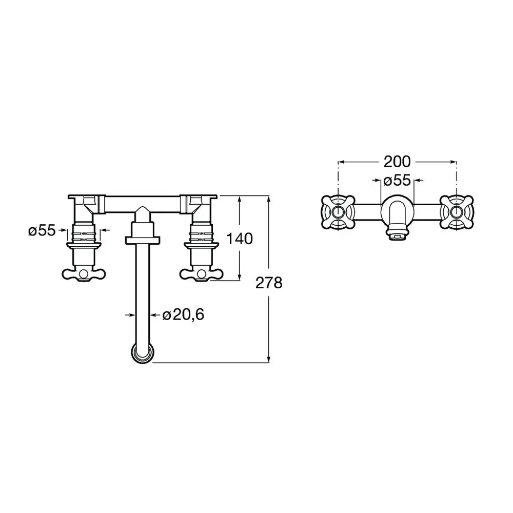 Фото 2 Смеситель для раковины Roca Carmen двухвентильный цвет хром 5A474BC00 Фото 2 Смеситель для раковины Roca Carmen двухвентильный цвет хром 5A474BC00