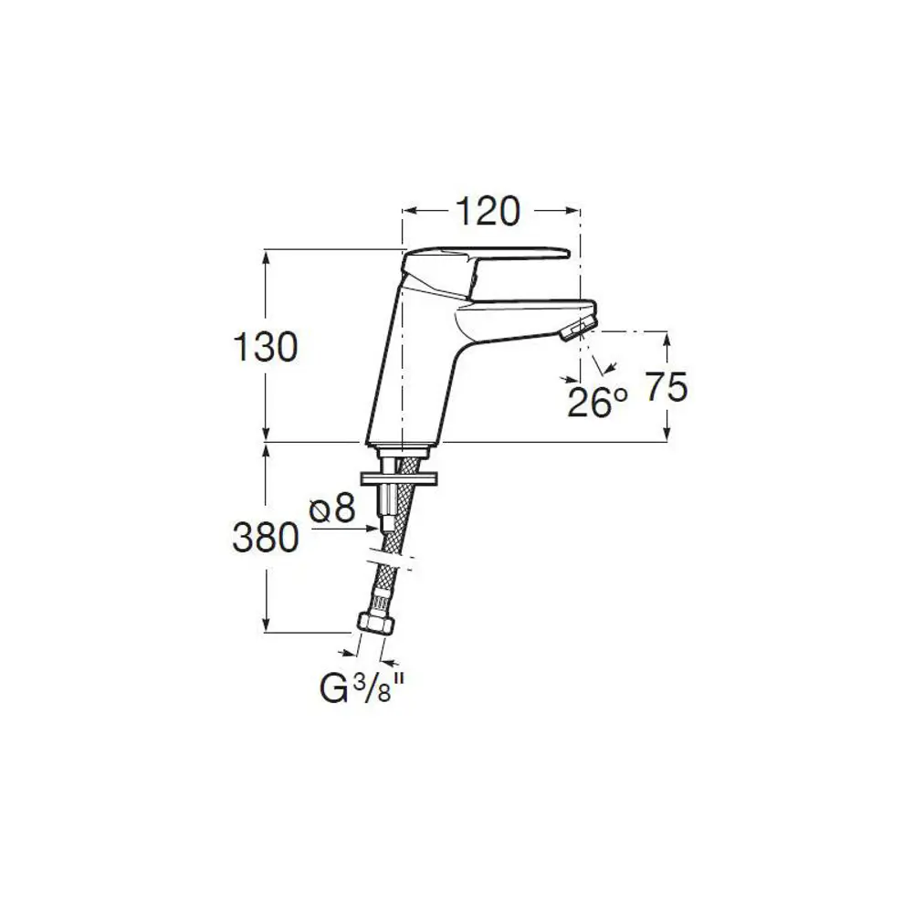 Фото 2 Смеситель для раковины Roca Victoria однорычажный цвет хром 5A3H25C0M Фото 2 Смеситель для раковины Roca Victoria однорычажный цвет хром 5A3H25C0M