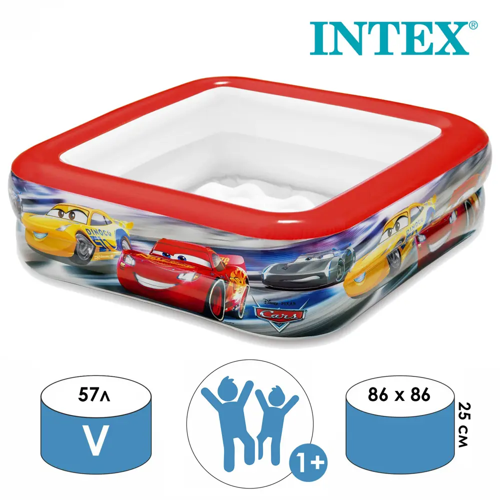 Фото Бассейн надувной Intex 57101NP Тачки 86x86x25 см Фото Бассейн надувной Intex 57101NP Тачки 86x86x25 см