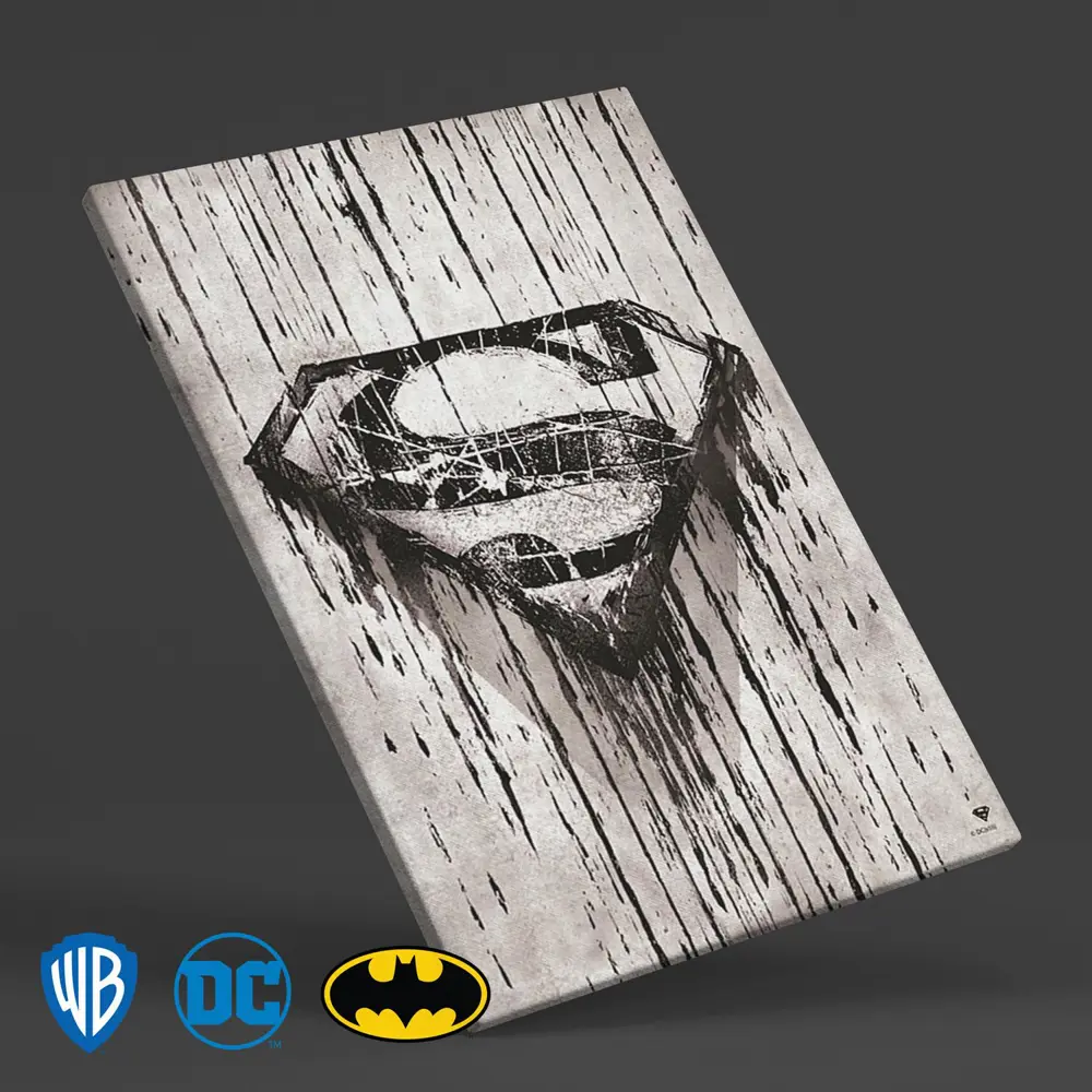 Фото Картина без рамы DC comics Супермен Лого ЧБ 40x60 см Фото Картина без рамы DC comics Супермен Лого ЧБ 40x60 см
