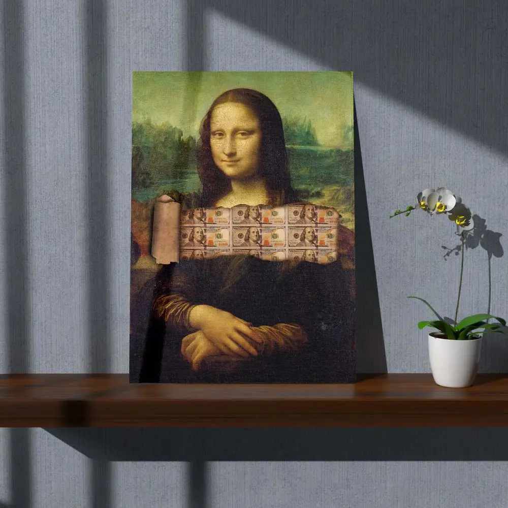 Фото 3 Картина без рамы Mona Lisa Dollar 40x60 см Фото 3 Картина без рамы Mona Lisa Dollar 40x60 см