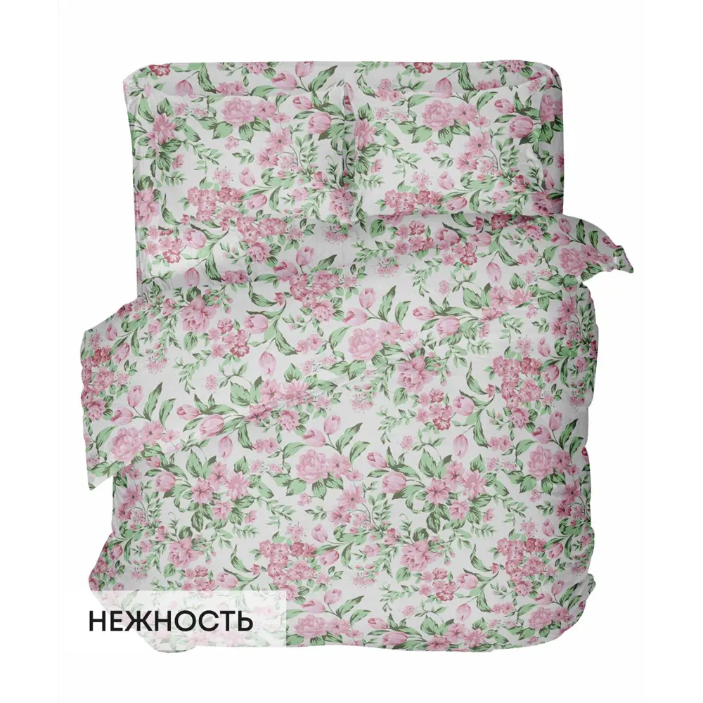 Фото 2 Комплект постельного белья Нежность 2 сп, сатин Фото 2 Комплект постельного белья Нежность 2 сп, сатин
