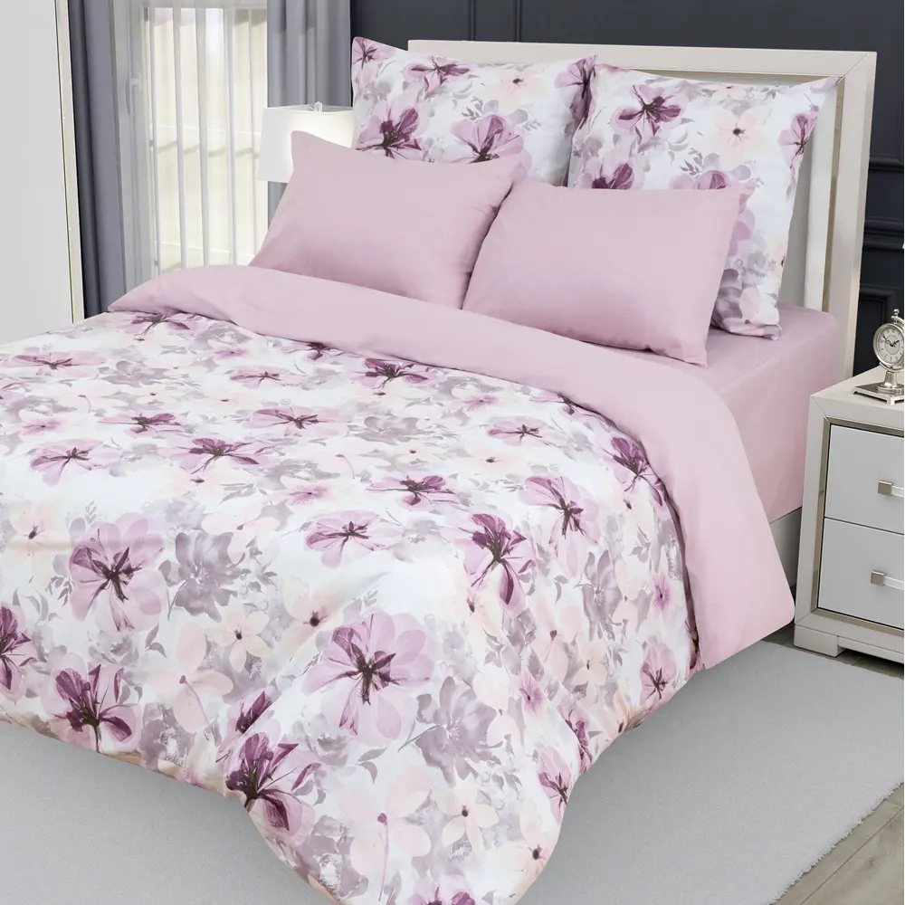 Фото Комплект постельного белья Nuance Palette Mist Семейный, сатин Фото Комплект постельного белья Nuance Palette Mist Семейный, сатин