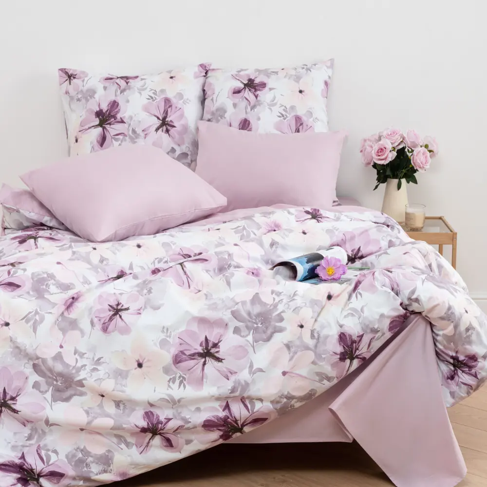 Фото 5 Комплект постельного белья Nuance Palette Mist Семейный, сатин Фото 5 Комплект постельного белья Nuance Palette Mist Семейный, сатин