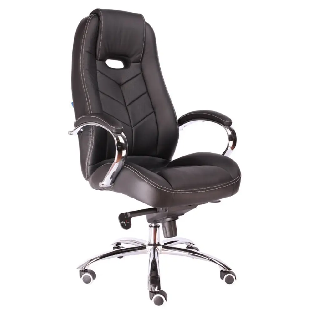 Фото Офисное кресло Everprof кожа цвет черный EC-331-1 Leather Black Фото Офисное кресло Everprof кожа цвет черный EC-331-1 Leather Black