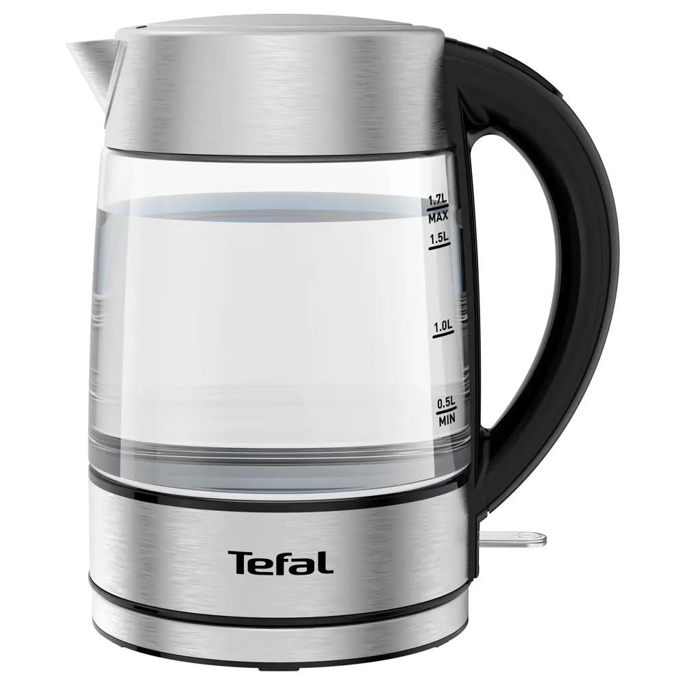Фото 5 Электрический чайник Tefal 1.7 л стекло цвет серебристый KI772D32 Фото 5 Электрический чайник Tefal 1.7 л стекло цвет серебристый KI772D32