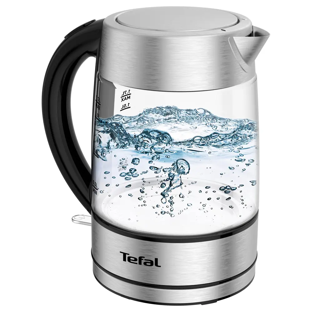 Фото 6 Электрический чайник Tefal 1.7 л стекло цвет серебристый KI772D32 Фото 6 Электрический чайник Tefal 1.7 л стекло цвет серебристый KI772D32