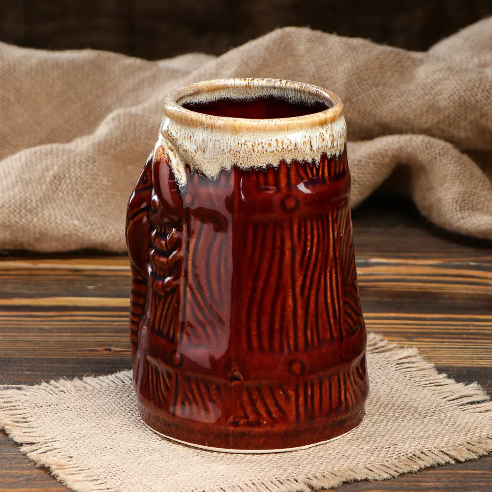 Фото 2 Кружка для пива Керамика ручной работы керамика 900 мл 733054