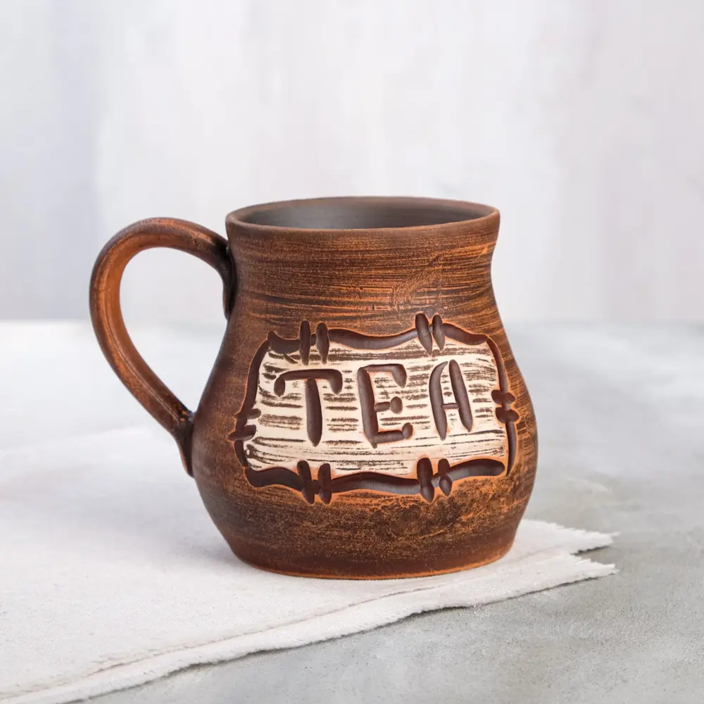Фото Кружка Красная глина "TEA" гончарная красная глина 0.5 л 7510919 Фото Кружка Красная глина "TEA" гончарная красная глина 0.5 л 7510919