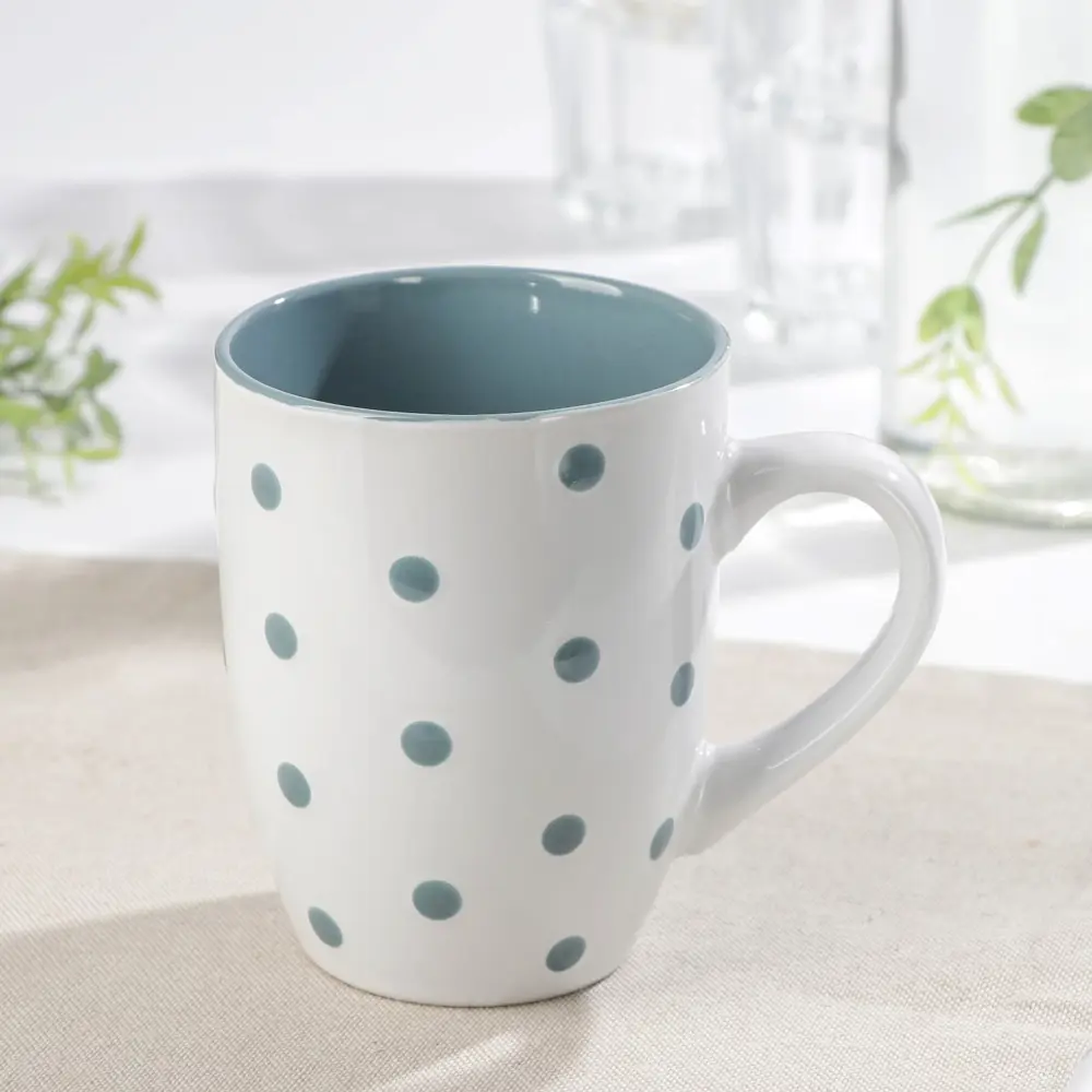 Фото Кружка Доляна «Горох» 340 мл цвет синий 6911640