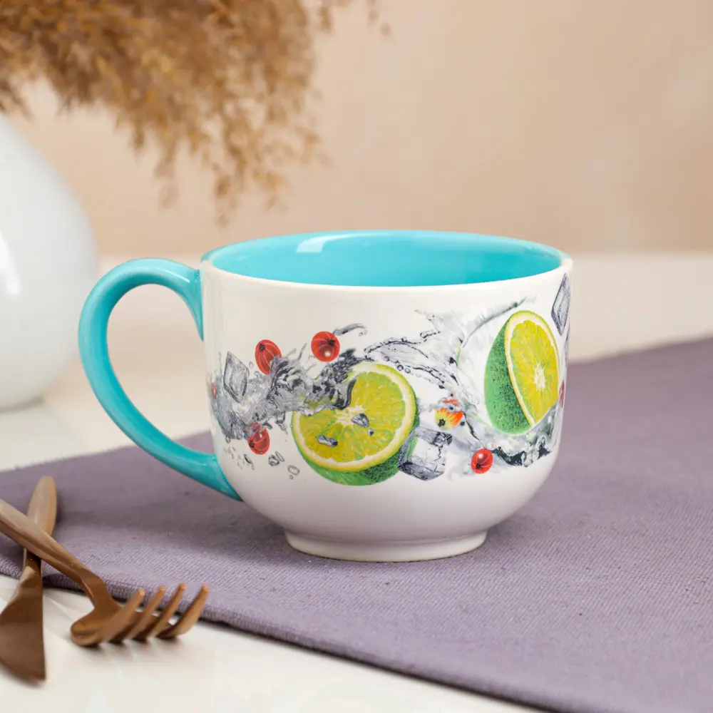 Фото Кружка Керамика ручной работы "Лайм" амазонит 046 л 7488173