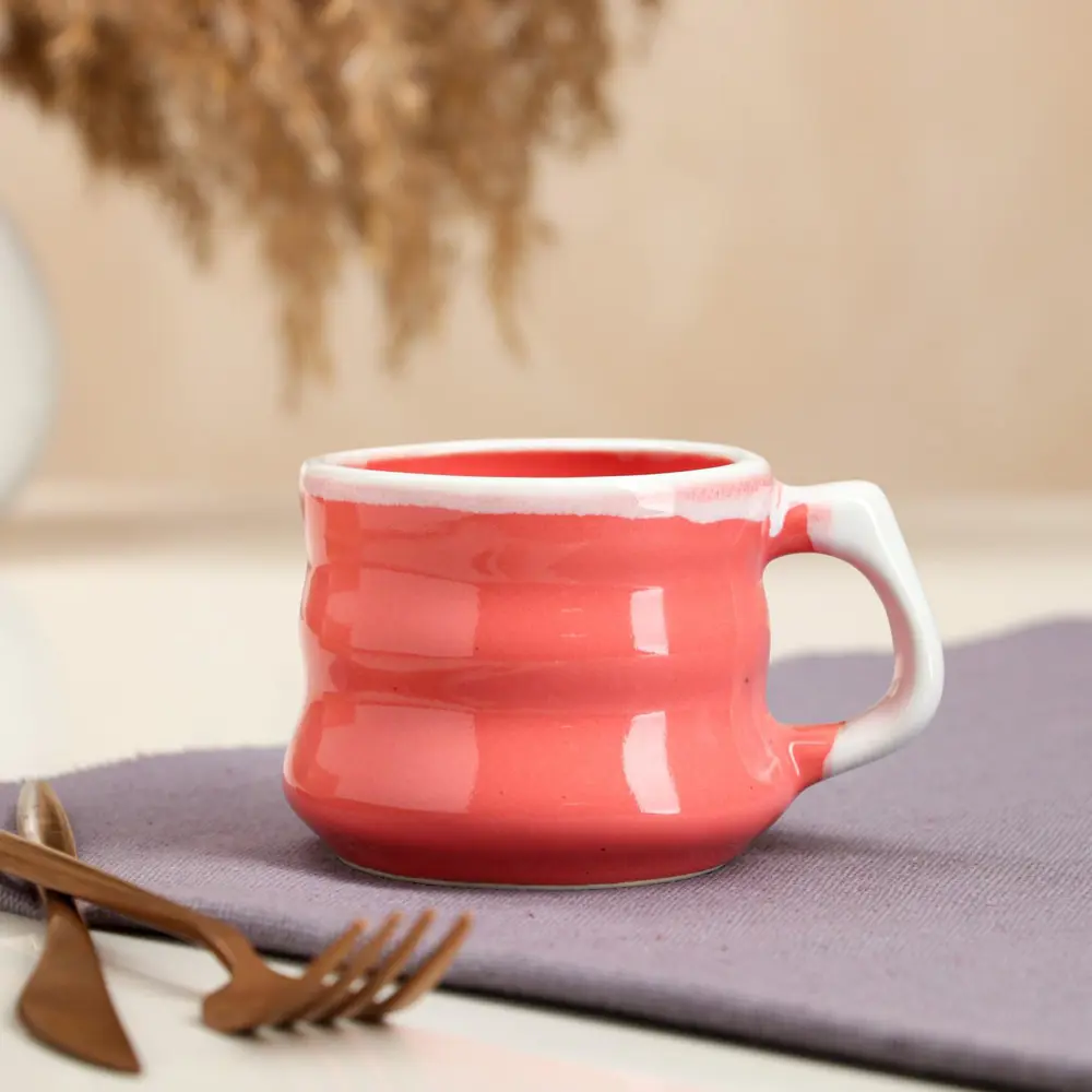 Фото 2 Кружка Керамика ручной работы "Фламинго" 200 мл