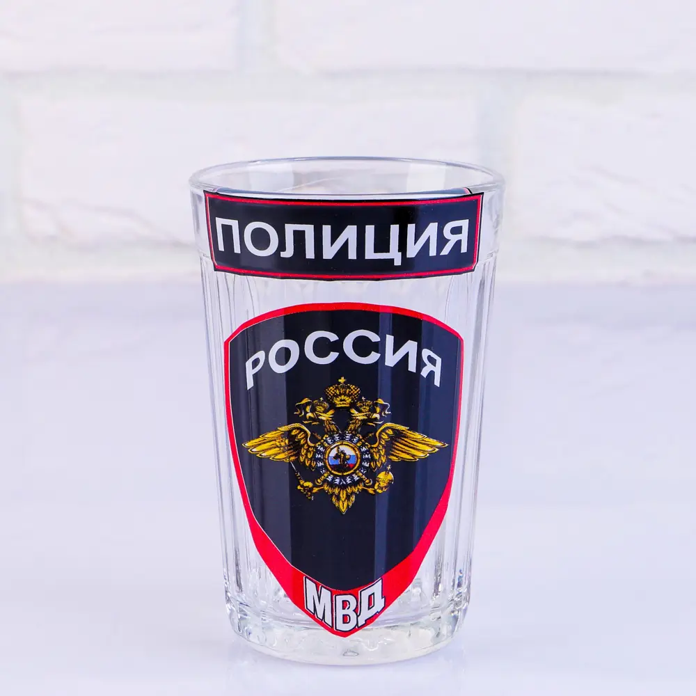 Фото 2 Стакан Simaland граненый в подарочной упаковке "Полиция" МВД 250 мл Фото 2 Стакан Simaland граненый в подарочной упаковке "Полиция" МВД 250 мл