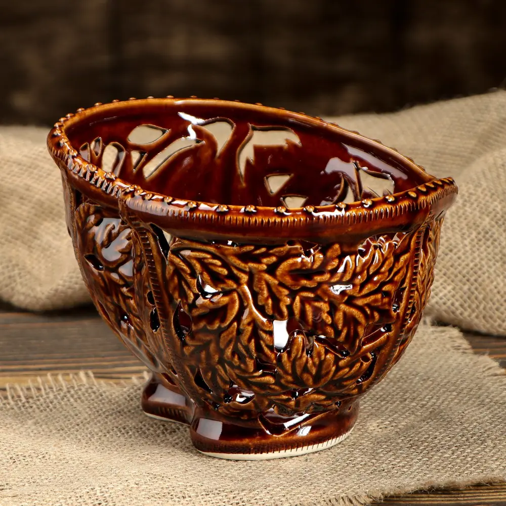 Фото 3 Конфетница Керамика ручной работы керамика 1143557 цвет коричневый Фото 3 Конфетница Керамика ручной работы керамика 1143557 цвет коричневый