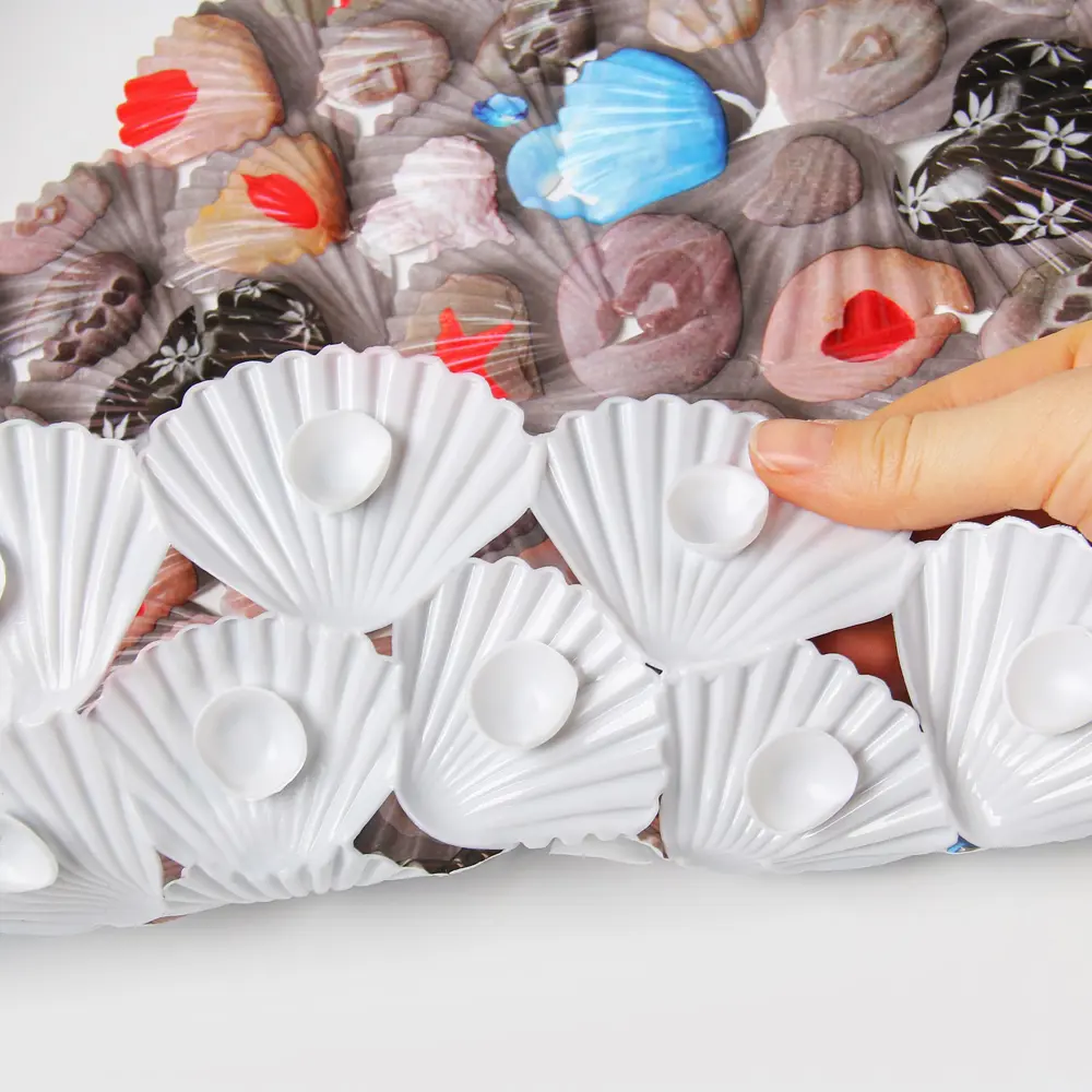 Фото 3 Коврик для ванной Доляна Камни на ракушках 66х36см разноцветный Фото 3 Коврик для ванной Доляна Камни на ракушках 66х36см разноцветный