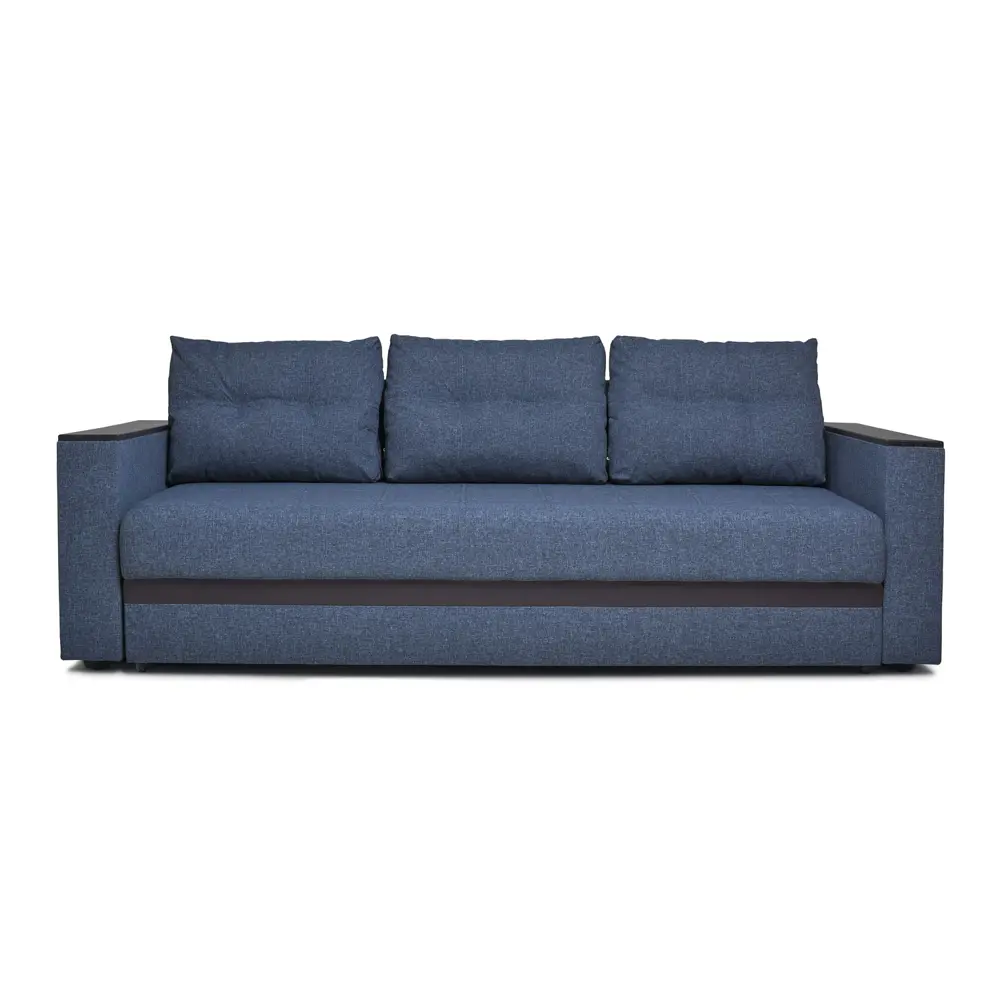 Фото Диван прямой Nrava Trio 223x87x97 см ламинат цвет синий