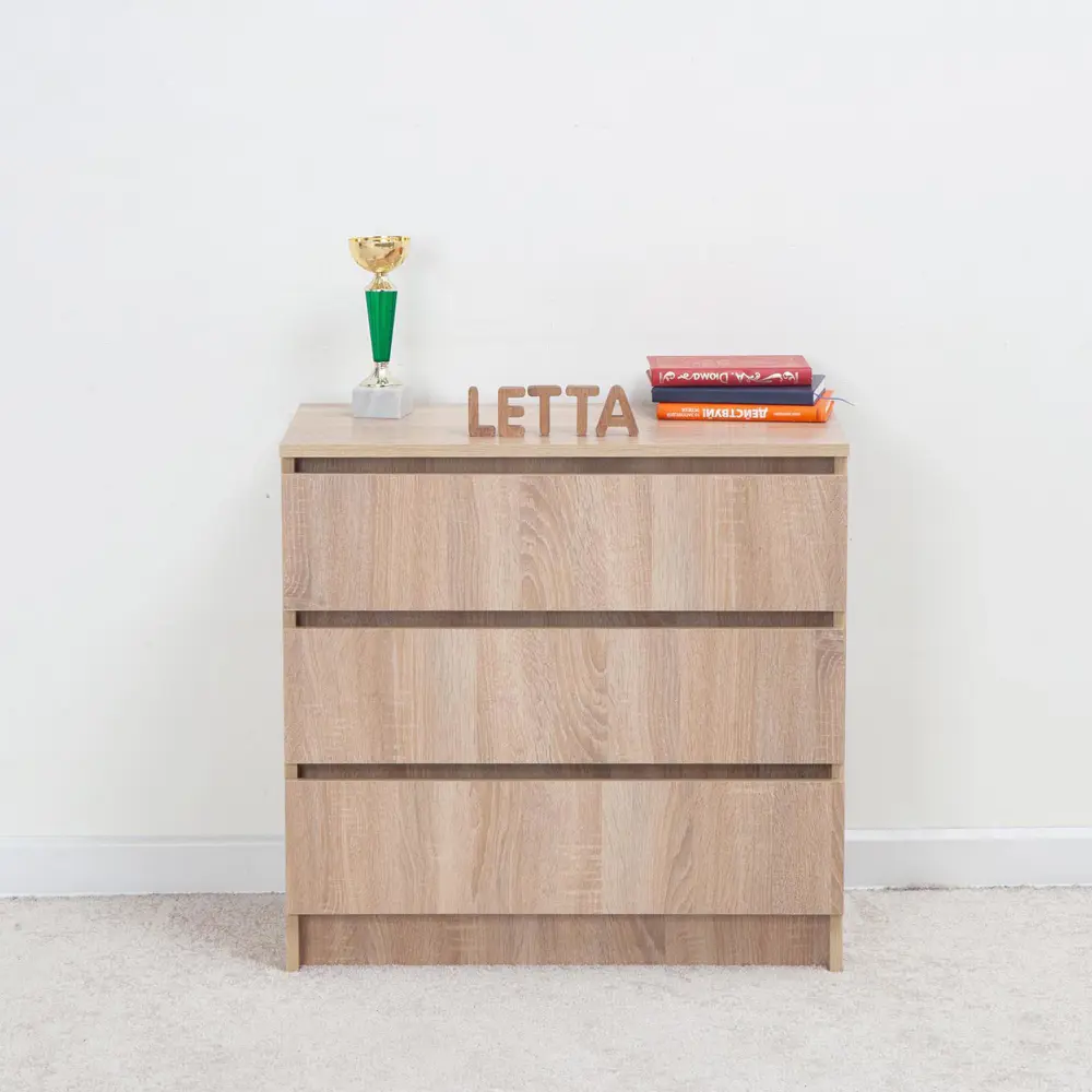 Фото 7 Комод Letta 70x67.5x35.4 см 3 ящика ЛДСП цвет бежевый 3023 Фото 7 Комод Letta 70x67.5x35.4 см 3 ящика ЛДСП цвет бежевый 3023
