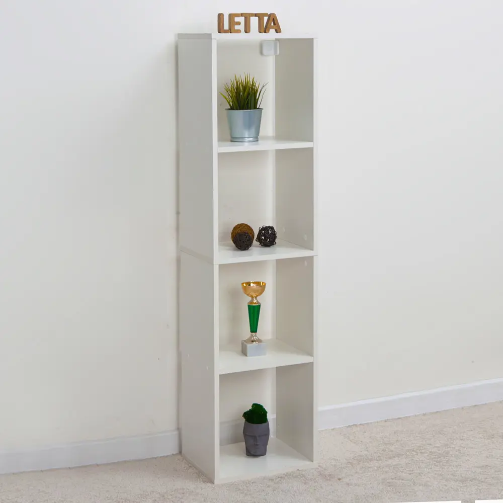 Фото Стеллаж с секциями Letta 36.2x139.6x28 см ЛДСП цвет белый нагрузка на полку до 5 кг Фото Стеллаж с секциями Letta 36.2x139.6x28 см ЛДСП цвет белый нагрузка на полку до 5 кг