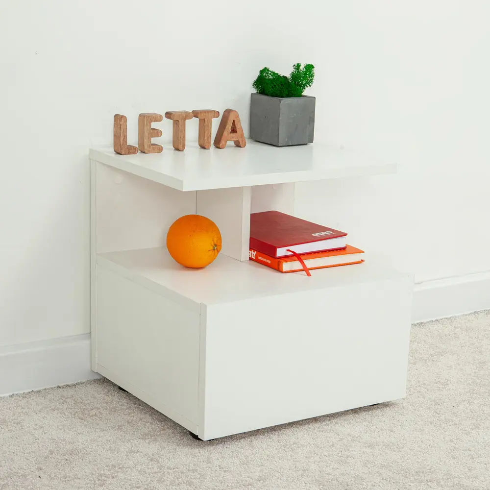 Фото 8 Тумба прикроватная Letta Jazz 40x39.9x34 см цвет белый 2976