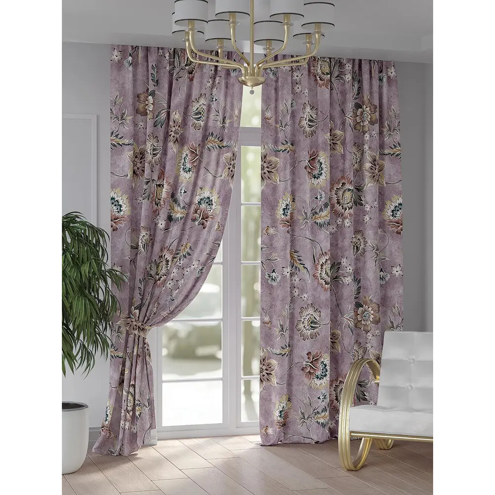 Фото Штора Helga Норитенс TD-948197 на шторной ленте 150x250 см, цвет разноцветный