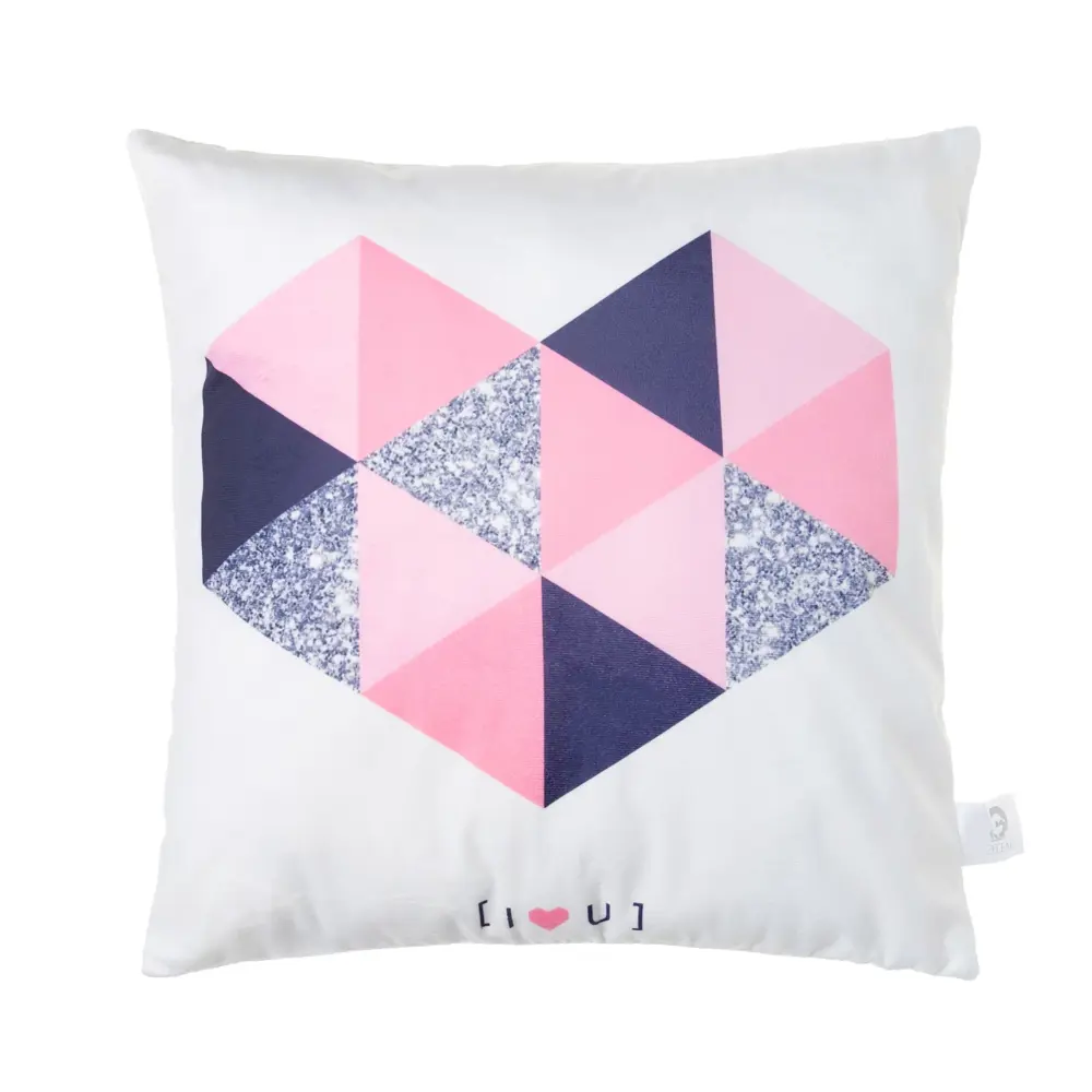 Фото Чехол на подушку Этель "Сердце" 40x40 см велюр 100% п/э