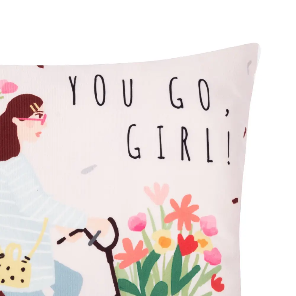 Фото 2 Чехол на подушку Этель "Girl" 40x40 см, 100% п/э, велюр