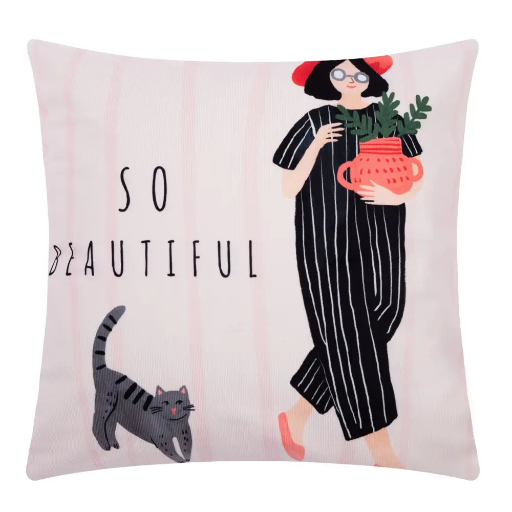 Фото Чехол на подушку Этель "So beautiful" 40x40 см, 100% п/э, велюр