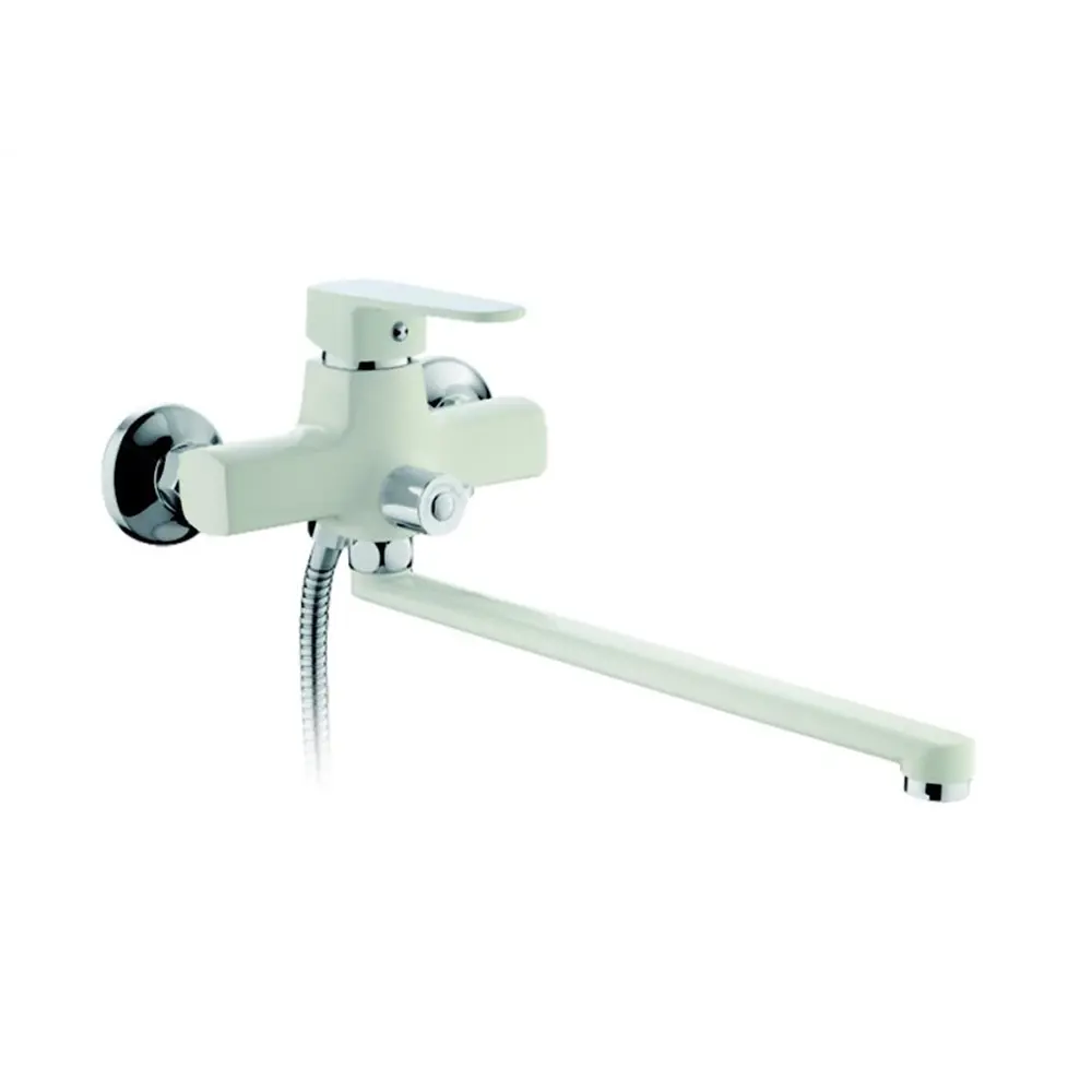 Фото Смеситель для ванны Rainsberg R0263F рычажный цвет белый Фото Смеситель для ванны Rainsberg R0263F рычажный цвет белый