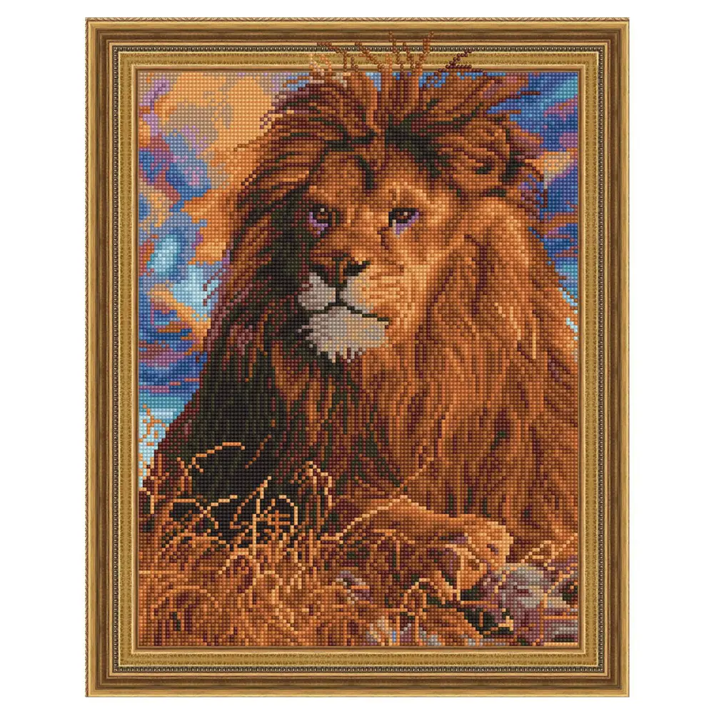 Фото Алмазная мозаика Molly 3D с нанесенной рамкой 40x50 см Царь зверей (23 цвета) Фото Алмазная мозаика Molly 3D с нанесенной рамкой 40x50 см Царь зверей (23 цвета)