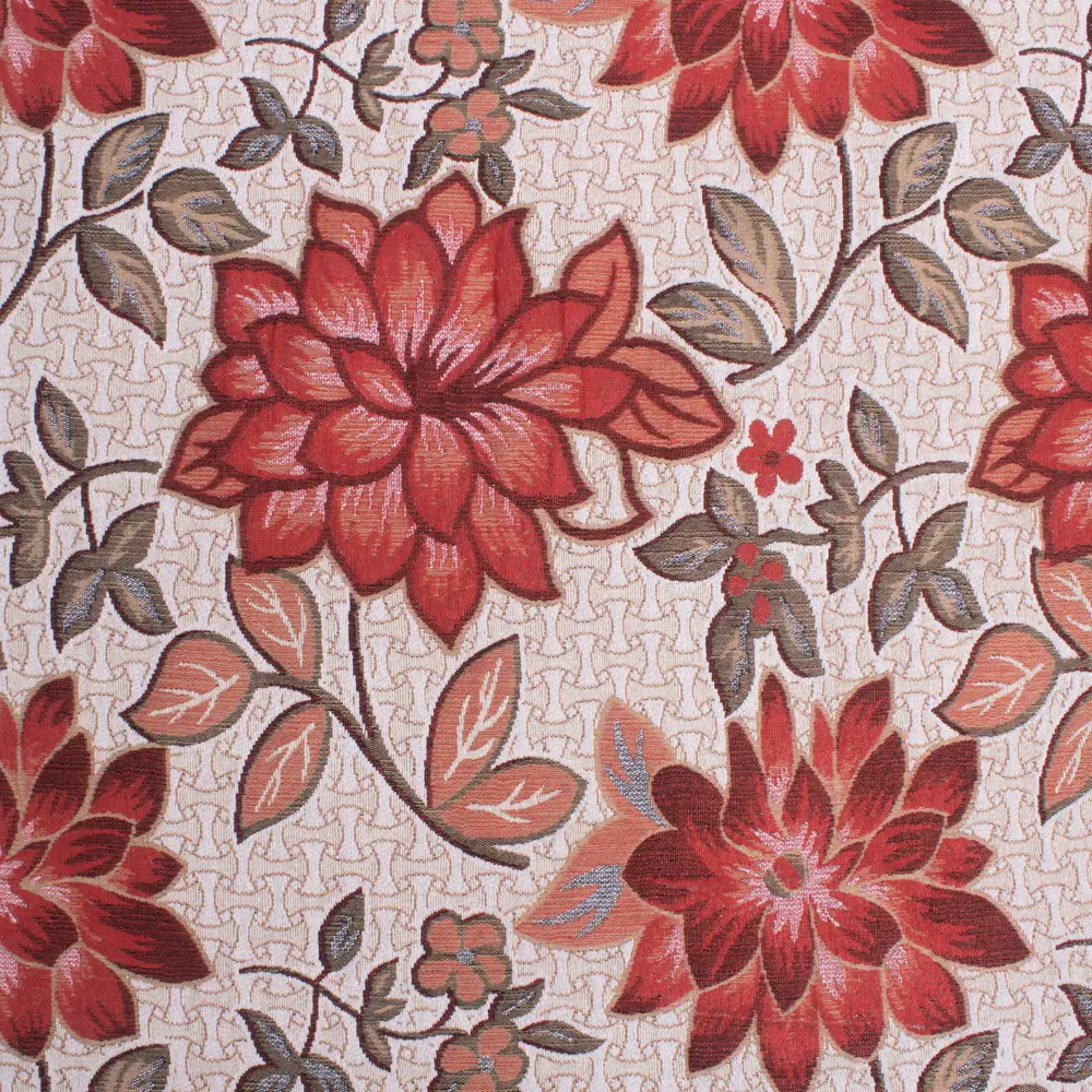 Фото Покрывало гобеленовое Этель Роскошь бордовый 240x200 см, плотность 450 г/м2, 20% хлопок, 80% п/э