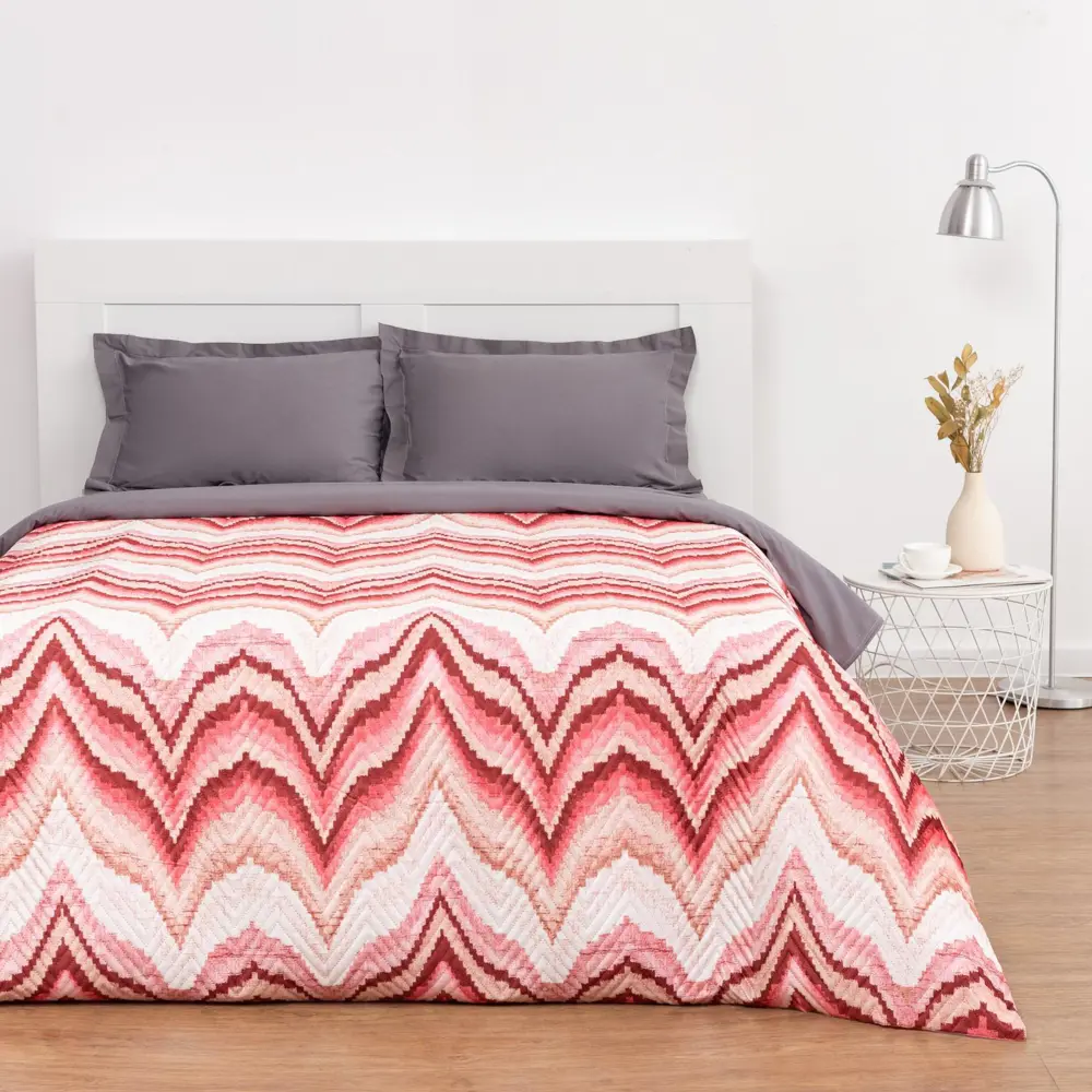 Фото Покрывало Этель "Памир" евро макси 240x210 см цвет розовый 100% п/э блэкаут 280 г/м2