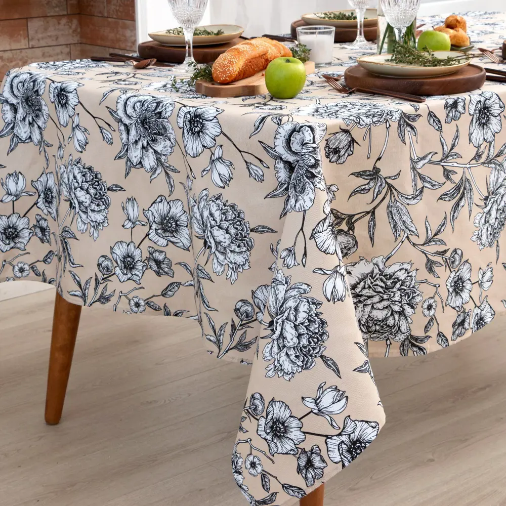 Фото 2 Скатерть Доляна Blooming garden 144x220см, 100% хлопок, 164 г/м2 Фото 2 Скатерть Доляна Blooming garden 144x220см, 100% хлопок, 164 г/м2