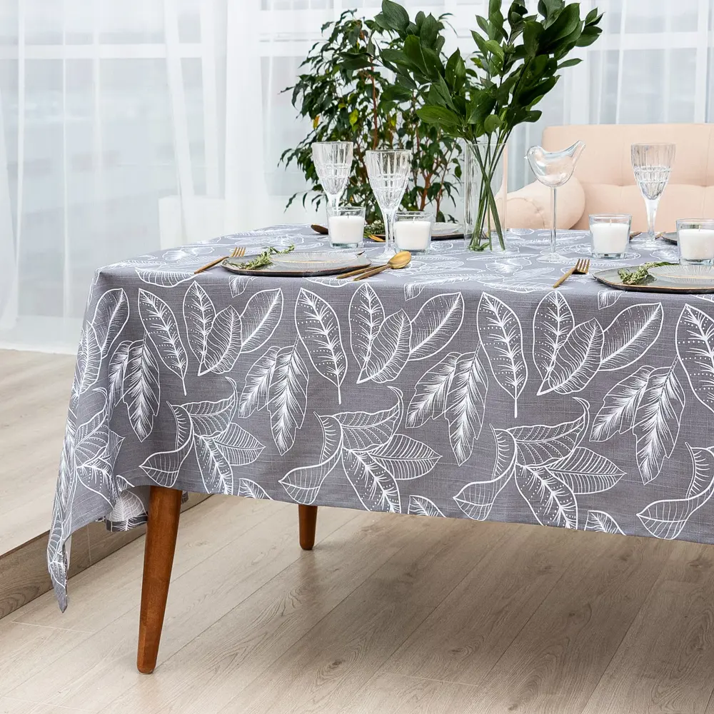 Фото 2 Скатерть Этель Ease 149x180 см, 100% хлопок, репс 210 г/м2 Фото 2 Скатерть Этель Ease 149x180 см, 100% хлопок, репс 210 г/м2