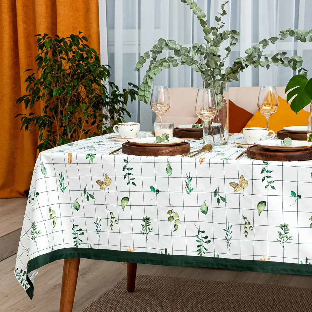 Фото 2 Скатерть Этель Flora 149x220 см, 100% хлопок, саржа 190 г/м2 Фото 2 Скатерть Этель Flora 149x220 см, 100% хлопок, саржа 190 г/м2