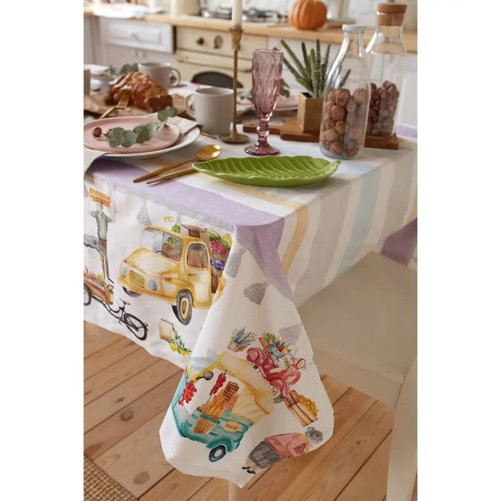 Фото 2 Скатерть Этель Food market 220x147 см, 100% хлопок, саржа 190 г/м2 Фото 2 Скатерть Этель Food market 220x147 см, 100% хлопок, саржа 190 г/м2