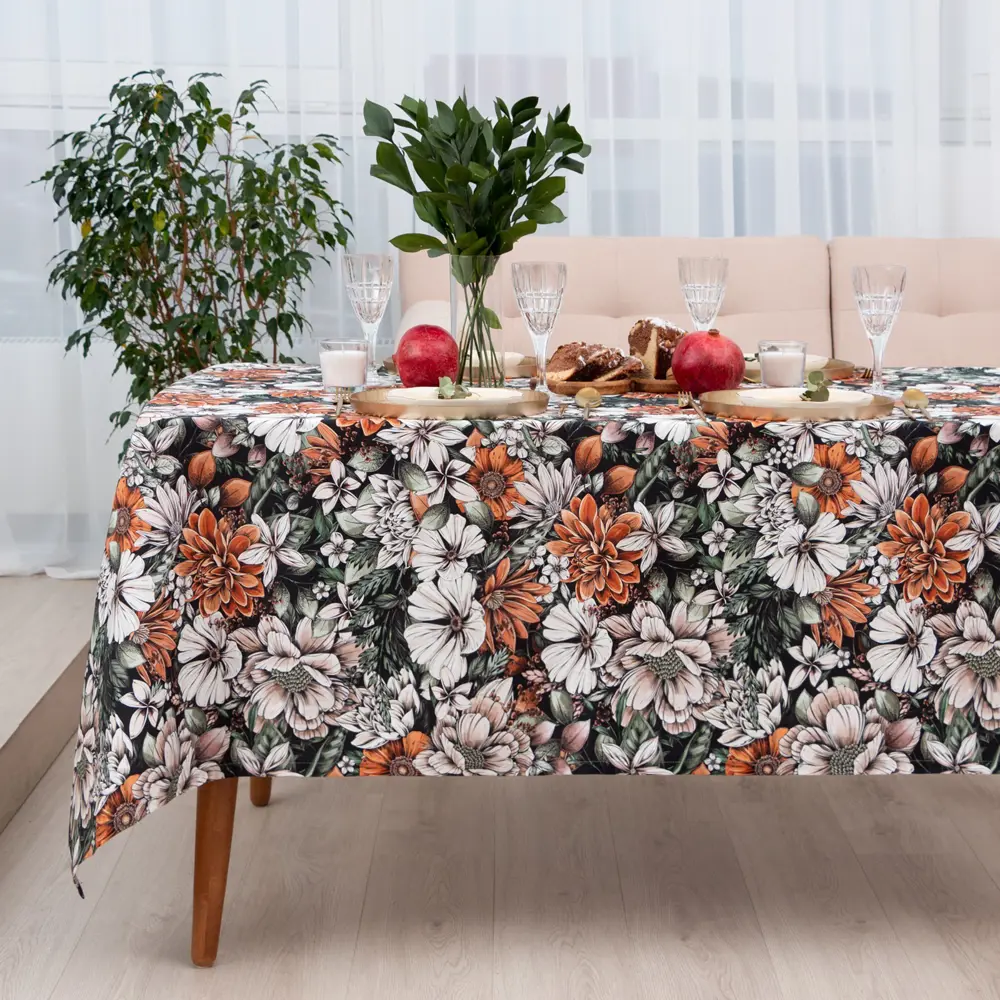 Фото Скатерть Этель Meadow flower 180x150 см, 100% хлопок, саржа 190 г/м2 Фото Скатерть Этель Meadow flower 180x150 см, 100% хлопок, саржа 190 г/м2