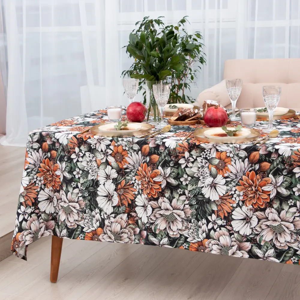 Фото 3 Скатерть Этель Meadow flower 180x150 см, 100% хлопок, саржа 190 г/м2 Фото 3 Скатерть Этель Meadow flower 180x150 см, 100% хлопок, саржа 190 г/м2