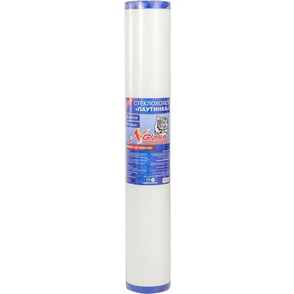 Фото Стеклохолст малярный паутинка X-Glass 1x50 м 40 г/м2 Фото Стеклохолст малярный паутинка X-Glass 1x50 м 40 г/м2