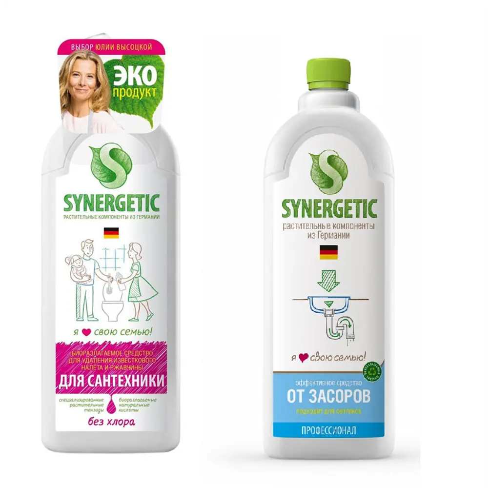 Фото Набор жидкость для сантехники Synergetic 1 л + 1 л Фото Набор жидкость для сантехники Synergetic 1 л + 1 л