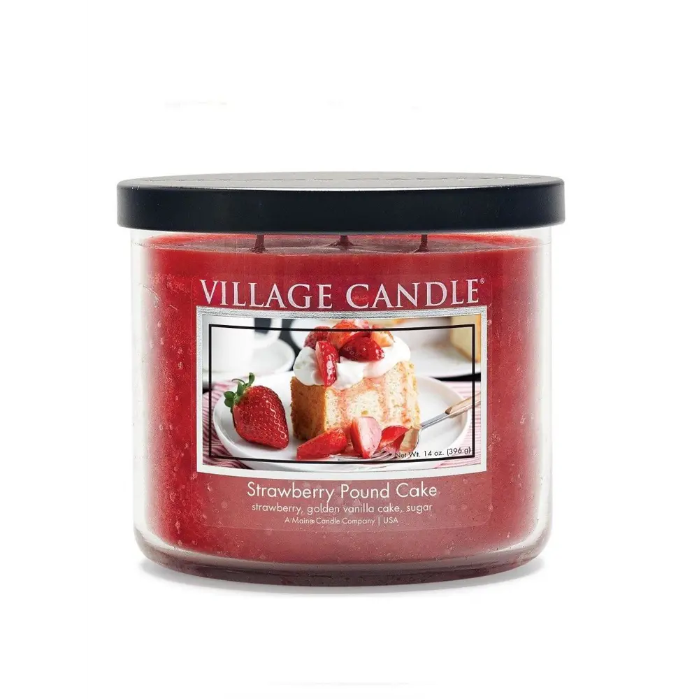 Фото Ароматическая свеча Village Candle "Клубничный торт" чаша средняя Фото Ароматическая свеча Village Candle "Клубничный торт" чаша средняя
