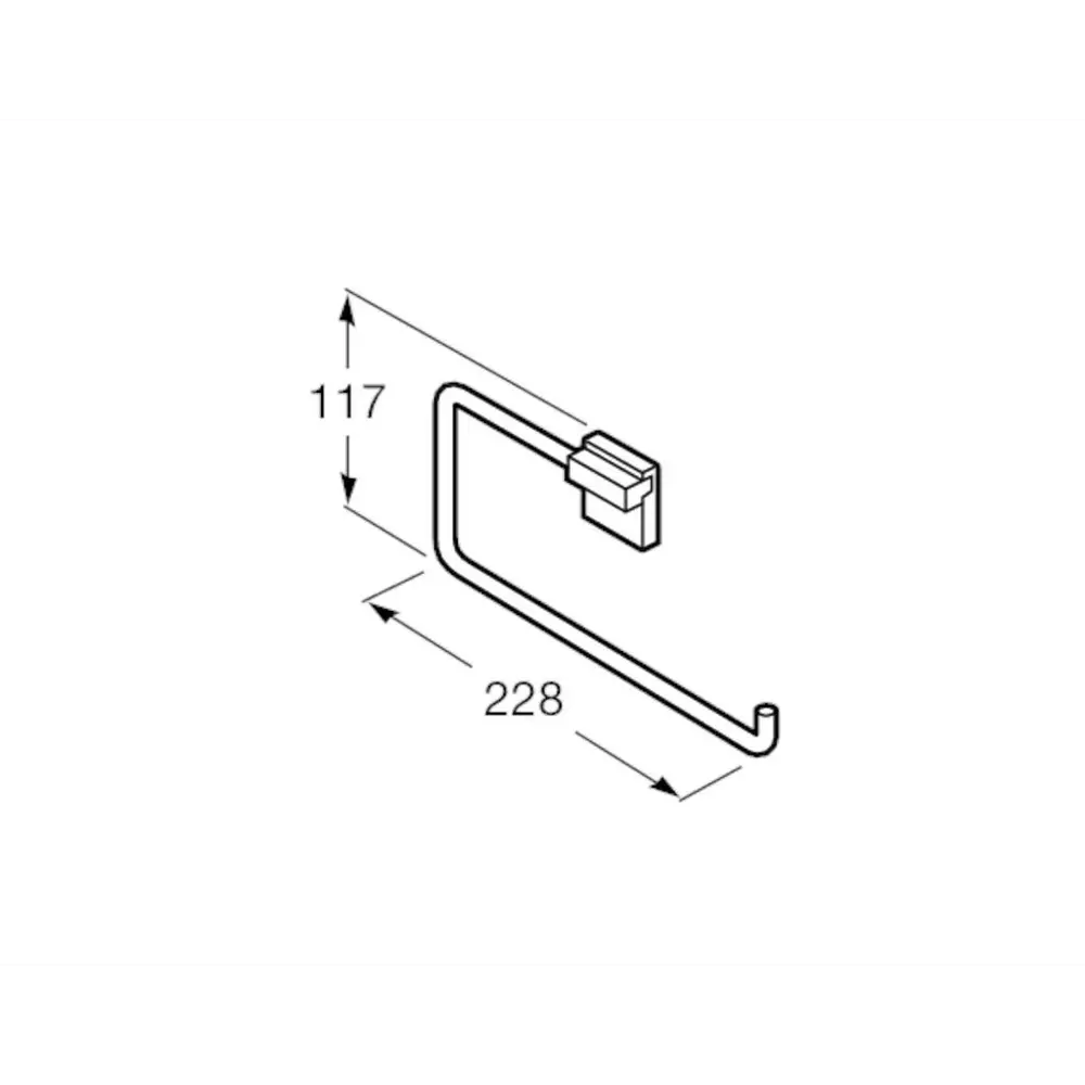 Фото 2 Полотенцедержатель Roca Rubik 22.8см цвет черный Фото 2 Полотенцедержатель Roca Rubik 22.8см цвет черный