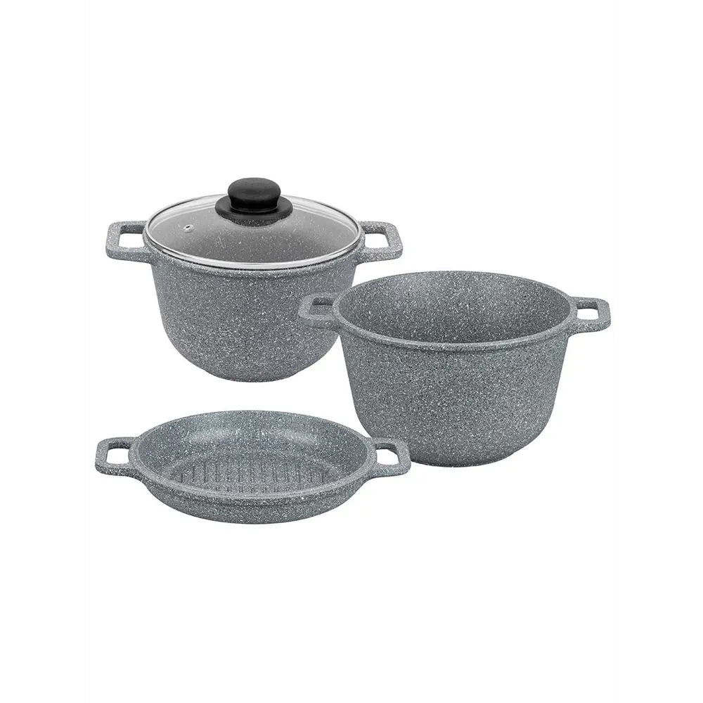 Фото 4 Набор посуды Elan Gallery 4 предмета алюминий цвет серый 120551+2 Фото 4 Набор посуды Elan Gallery 4 предмета алюминий цвет серый 120551+2