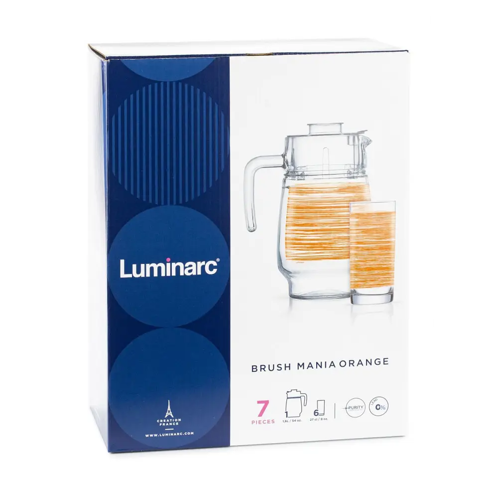Фото 3 Набор посуды Luminarc Брашмания 7 предметов стекло цвет коричневый Фото 3 Набор посуды Luminarc Брашмания 7 предметов стекло цвет коричневый