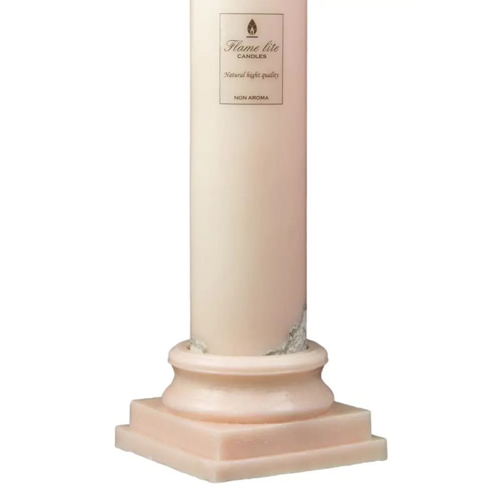 Фото 2 Свеча Flame Lite Candles каминная средняя на пьедестале Bohemia цвет пудровый Фото 2 Свеча Flame Lite Candles каминная средняя на пьедестале Bohemia цвет пудровый