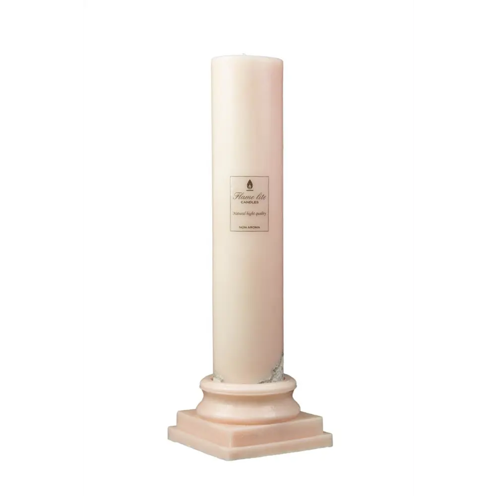 Фото Свеча Flame Lite Candles каминная средняя на пьедестале Bohemia цвет пудровый Фото Свеча Flame Lite Candles каминная средняя на пьедестале Bohemia цвет пудровый