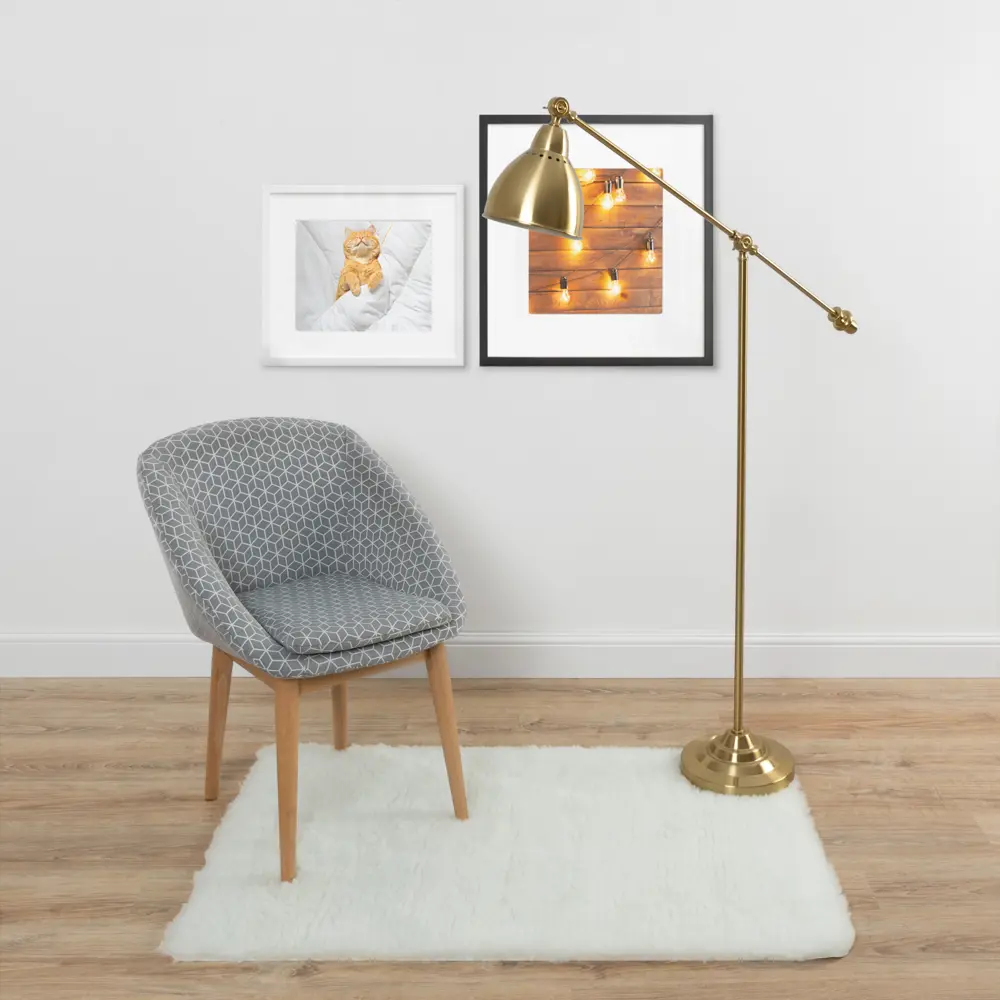 Фото 5 Коврик декоративный из искусственного меха "Snow" 80x120 см цвет белый Фото 5 Коврик декоративный из искусственного меха "Snow" 80x120 см цвет белый