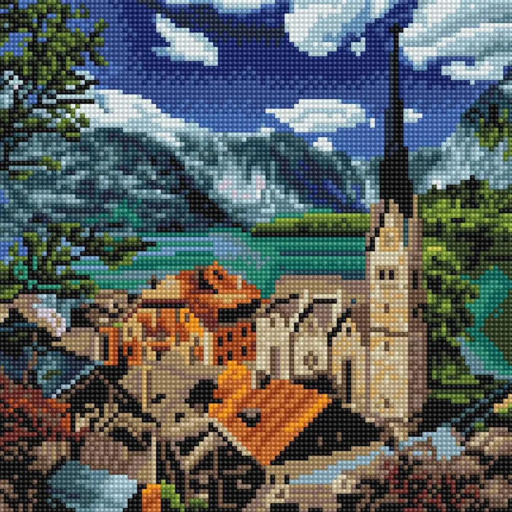 Фото 2 Алмазная мозаика Molly 30x30 см Австрия Альпы (29 цветов) Фото 2 Алмазная мозаика Molly 30x30 см Австрия Альпы (29 цветов)