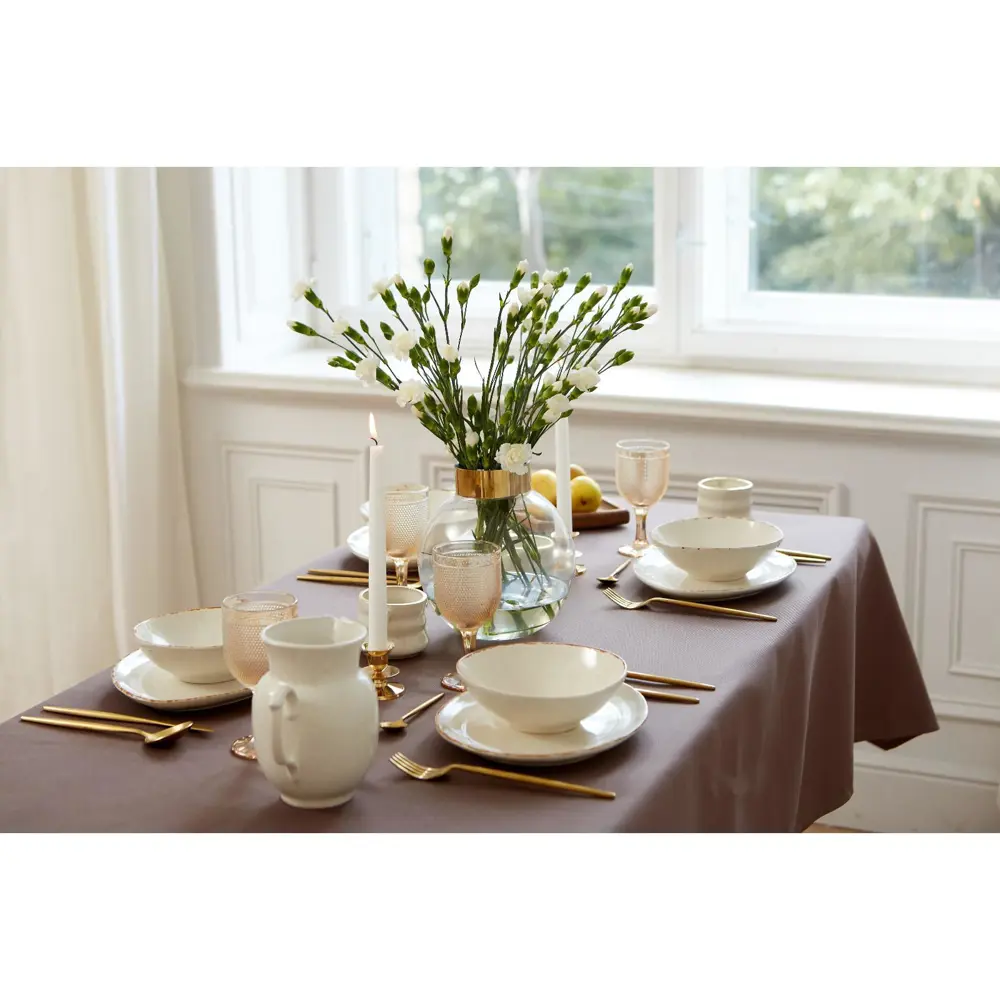 Фото 11 Скатерть Этель Elegance 150x300 см цвет кофейный 192 г/м2 хлопок с Вгмо Фото 11 Скатерть Этель Elegance 150x300 см цвет кофейный 192 г/м2 хлопок с Вгмо