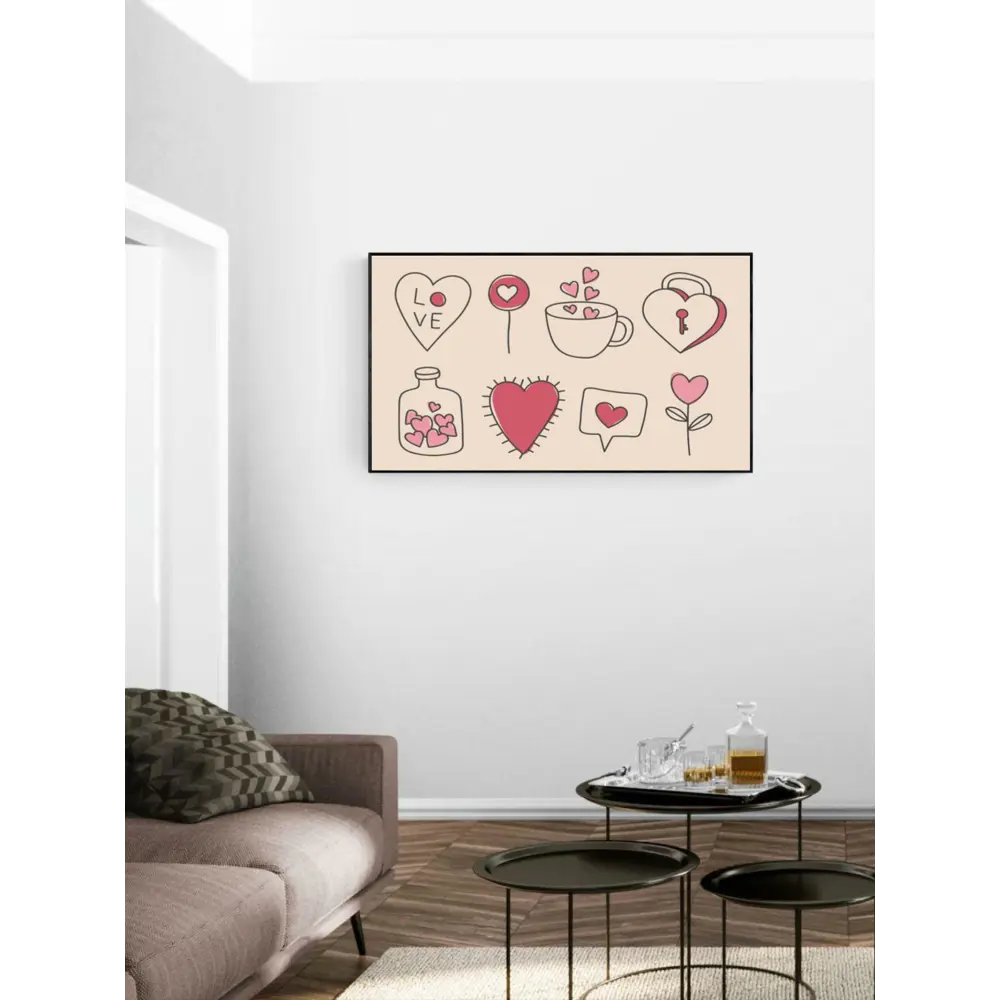 Фото Постер ПростоПостер Варианты сердец 90x120 см в подарочном тубусе без рамы Фото Постер ПростоПостер Варианты сердец 90x120 см в подарочном тубусе без рамы