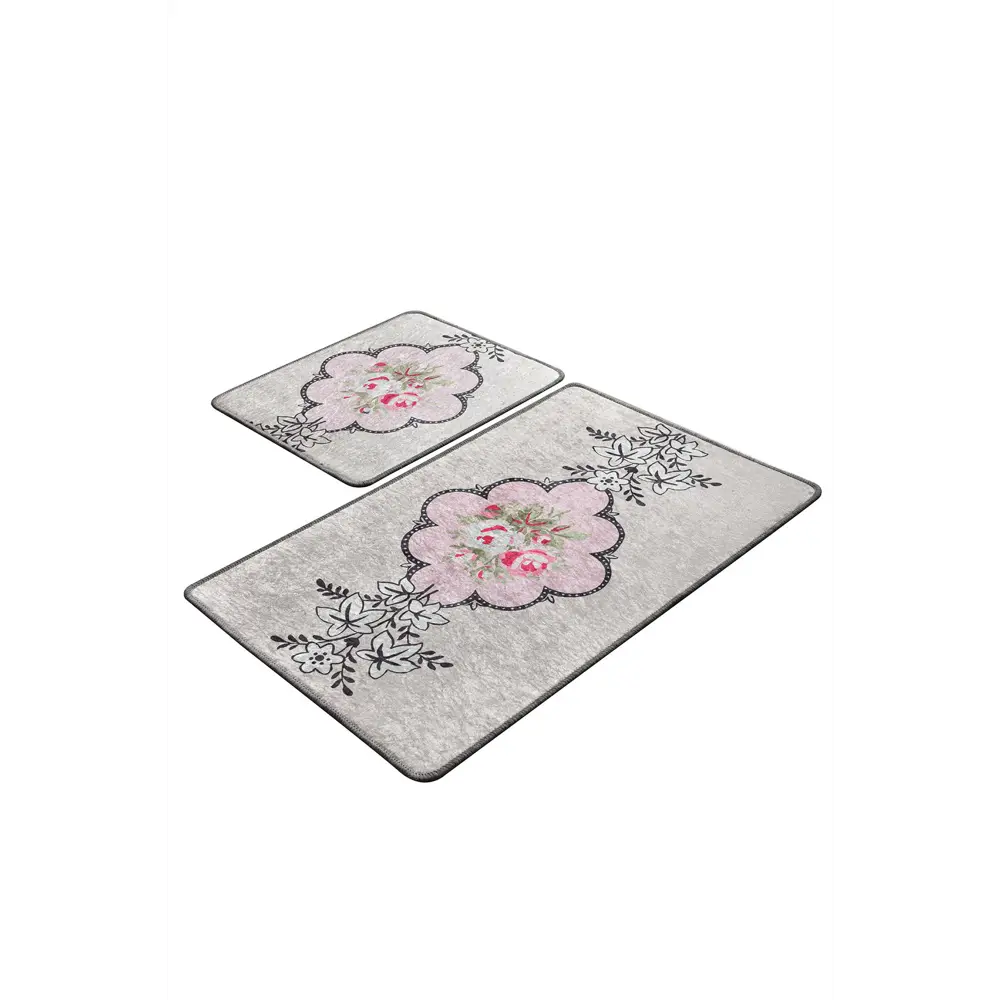 Фото Набор ковриков для ванной Chilai Home 2шт 60x100 50x60 см серый розовый